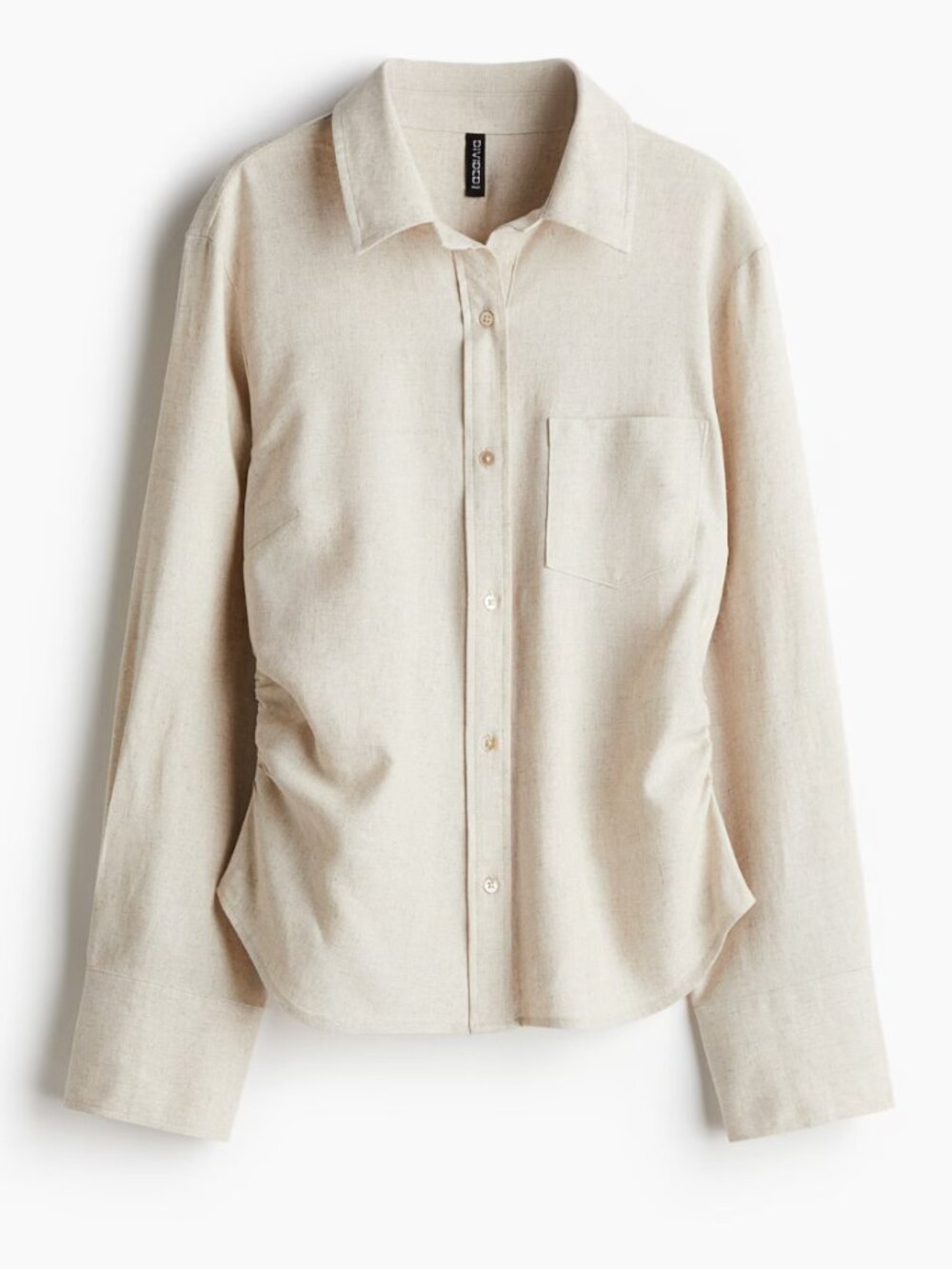 H&M - Linen Blend Women's Shirt - Natural - XL